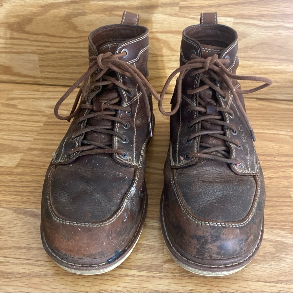 Keen Men’s US 7 E2 San Jose 6” Utility Brown Leather Soft Toe Safety Work Boots